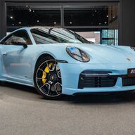 Porsche 992 911 Turbo S PTS Gulf Blue Surround Carbon 911 3.8 Turbo S Exclusive Manufaktur Interieur